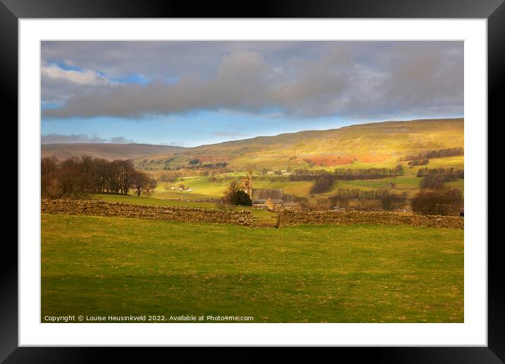 Hawes and Abbotside Common, Wensleydale, Yorkshire Dales Framed Mounted Print by Louise Heusinkveld
