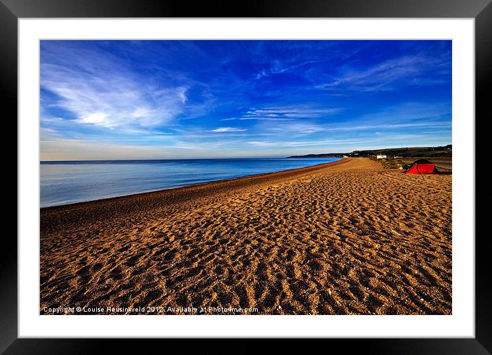 The Beach at Slapton Sands Framed Mounted Print by Louise Heusinkveld