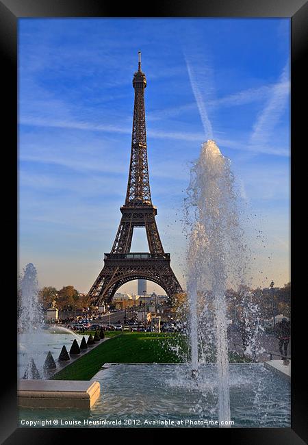 The Eiffel Tower from Trocadero Framed Print by Louise Heusinkveld