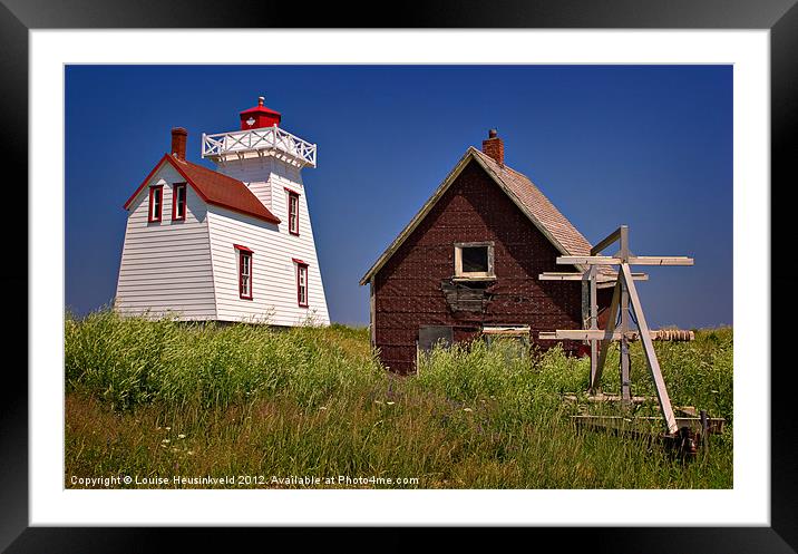 North Rustico Lighthouse Framed Mounted Print by Louise Heusinkveld