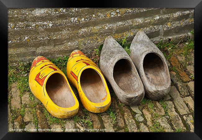 Wooden Shoes Framed Print by Louise Heusinkveld