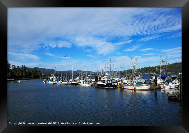 Sooke Harbour, British Columbia Framed Print by Louise Heusinkveld