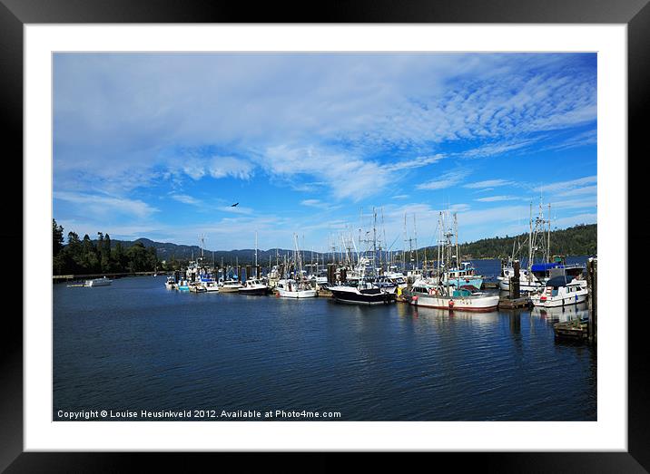 Sooke Harbour, British Columbia Framed Mounted Print by Louise Heusinkveld