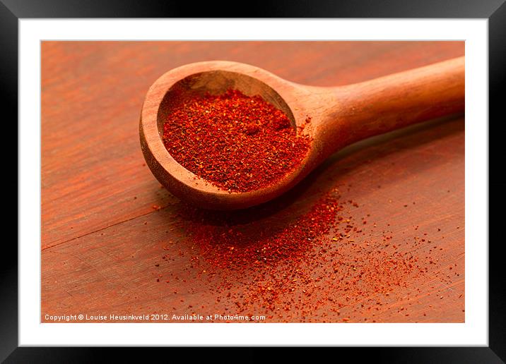 Chili Powder Framed Mounted Print by Louise Heusinkveld