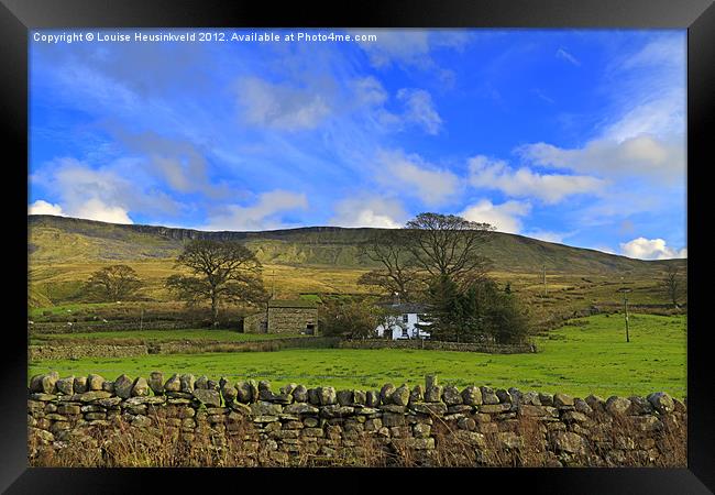Mallerstang Dale, looking east to Mallerstang Edge Framed Print by Louise Heusinkveld