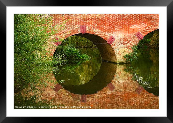 Sonning Bridge Framed Mounted Print by Louise Heusinkveld
