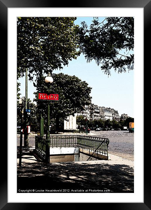 Paris Metro Framed Mounted Print by Louise Heusinkveld