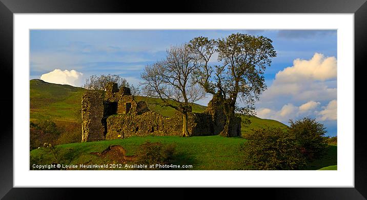 Pendragon Castle, Cumbria Framed Mounted Print by Louise Heusinkveld