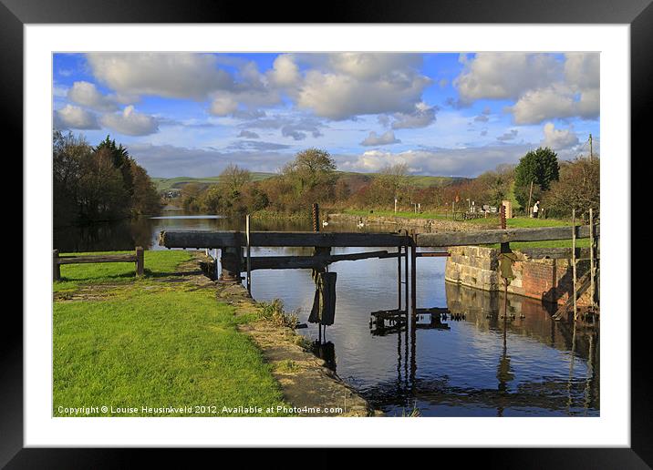 Ulverston Canal, Cumbria, UK Framed Mounted Print by Louise Heusinkveld
