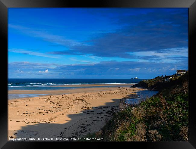 Riviere Sands, Hayle Estuary, Cornwall Framed Print by Louise Heusinkveld