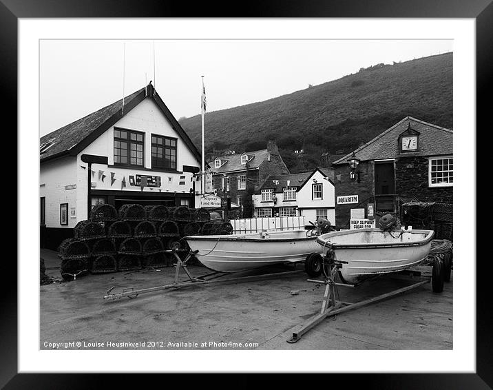 Port Isaac, Cornwall Framed Mounted Print by Louise Heusinkveld
