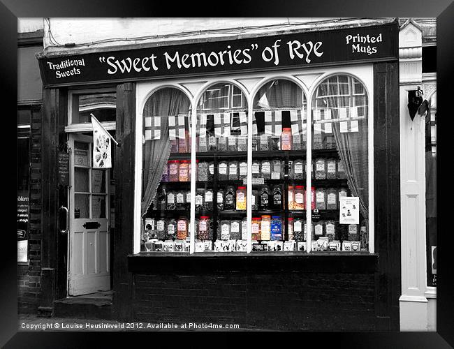 Sweet Memories of Rye, East Sussex Framed Print by Louise Heusinkveld