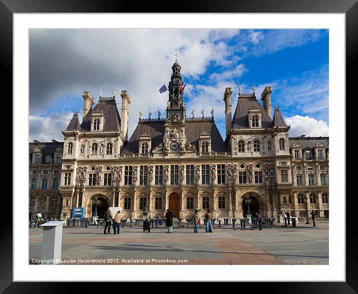 Hotel de Ville, the Paris City Hall Framed Mounted Print by Louise Heusinkveld