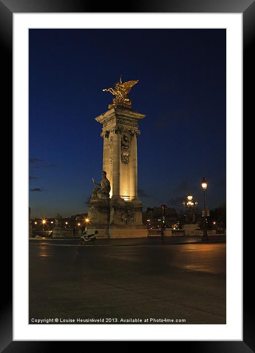 Pont Alexandre III at night, Paris, France Framed Mounted Print by Louise Heusinkveld