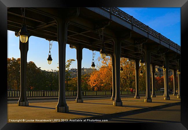 The Pont de Bir-Hakeim, Paris, France Framed Print by Louise Heusinkveld