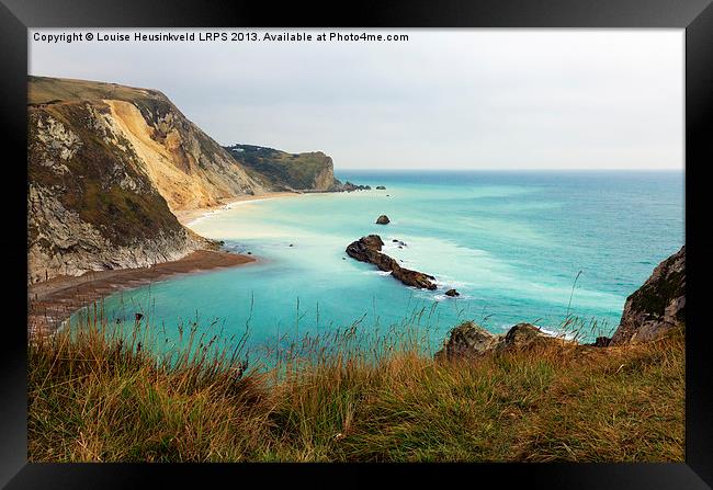 Man O War Bay, Jurassic Coast, Dorset Framed Print by Louise Heusinkveld