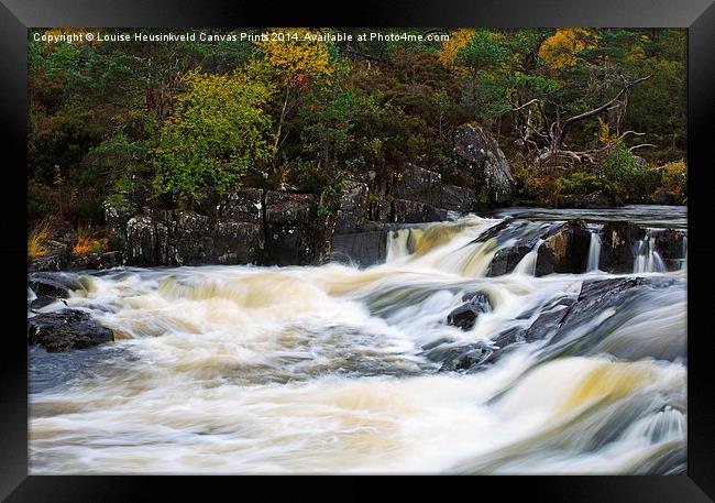 Glen Affric, view of the Affric River Framed Print by Louise Heusinkveld