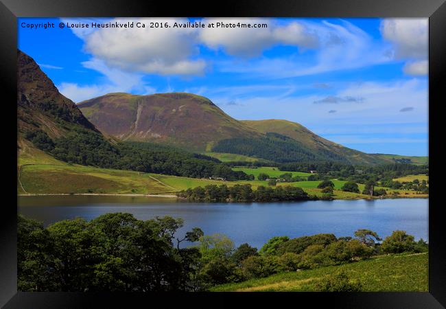 Crummock Water, north end with Loweswater Fell in  Framed Print by Louise Heusinkveld