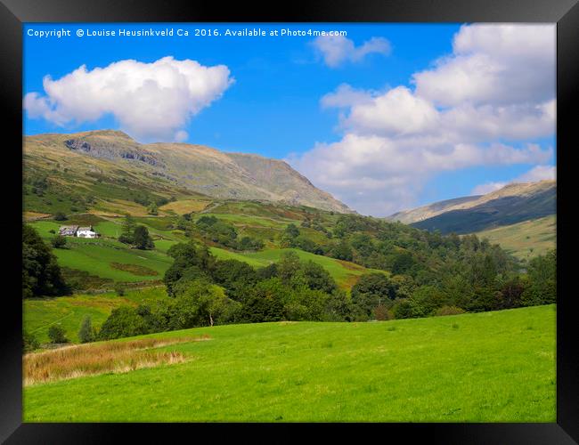 Kirkstone Pass and Red Screes from Ambleside, Lake Framed Print by Louise Heusinkveld