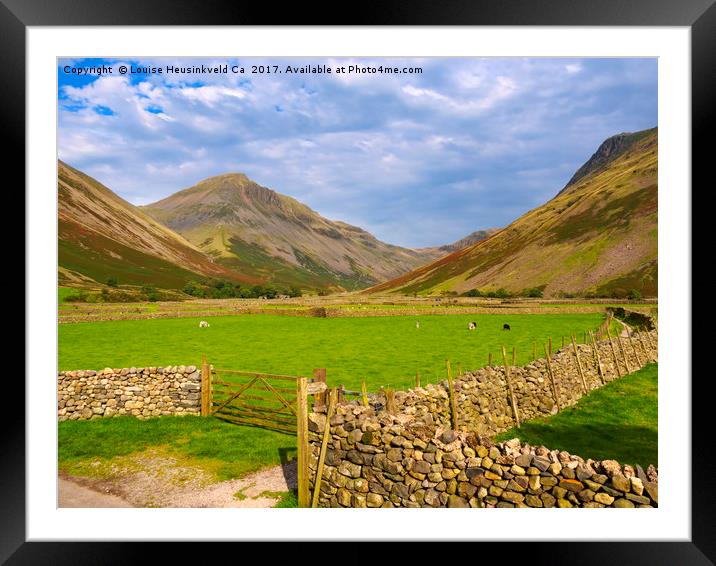Wasdale Head and Great Gable, Lake District, Cumbr Framed Mounted Print by Louise Heusinkveld