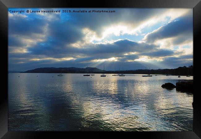 Evening on Windermere, Lake District, Cumbria Framed Print by Louise Heusinkveld