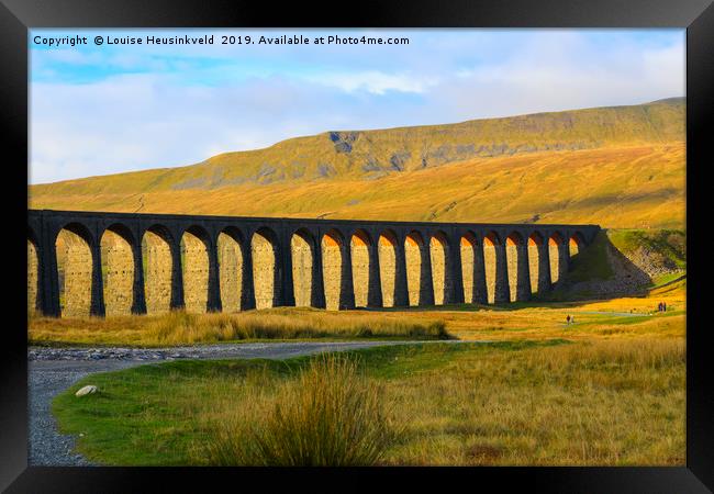 Ribblehead Viaduct in late autumn, North Yorkshire Framed Print by Louise Heusinkveld