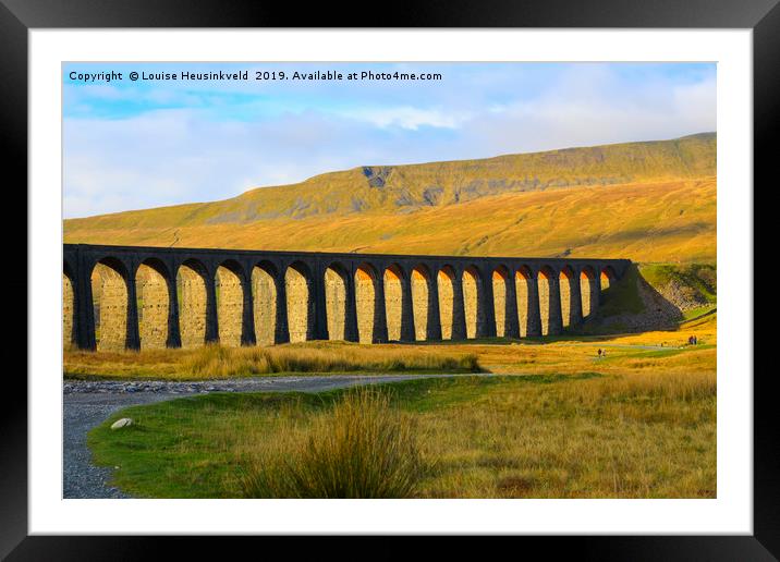 Ribblehead Viaduct in late autumn, North Yorkshire Framed Mounted Print by Louise Heusinkveld