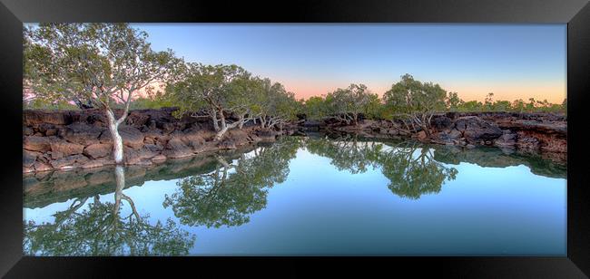 Sunset on the Nicholson River Framed Print by Stephen  Nicholson