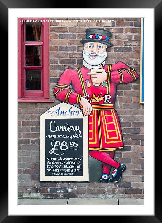 The Anchor Pub Sign Framed Mounted Print by Clarence Holmes