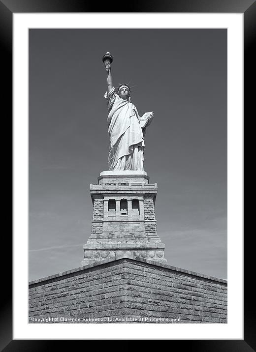 Statue of Liberty III Framed Mounted Print by Clarence Holmes