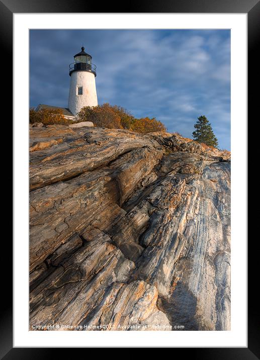 Pemaquid Point Light II Framed Mounted Print by Clarence Holmes
