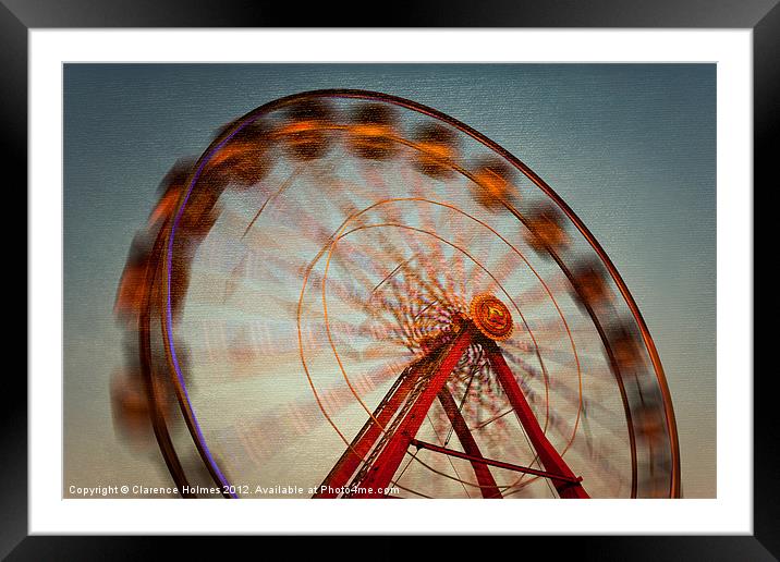 Ferris Wheel in Motion VI Framed Mounted Print by Clarence Holmes