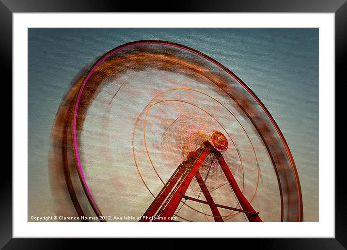 Ferris Wheel in Motion IX Framed Mounted Print by Clarence Holmes