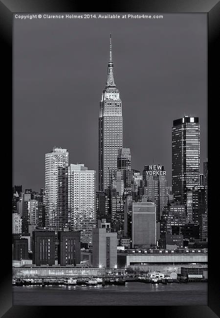 Empire State Building at Twilight IV Framed Print by Clarence Holmes