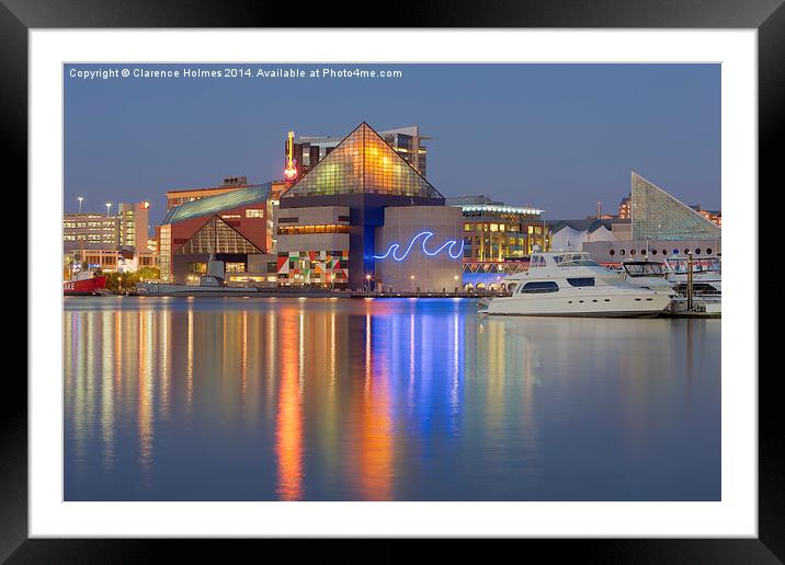 Baltimore National Aquarium at Twilight I Framed Mounted Print by Clarence Holmes