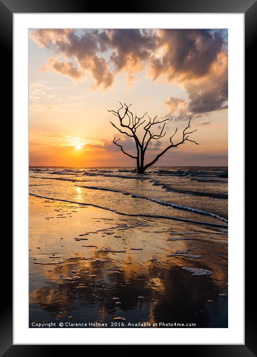 Edisto Island Sunrise II Framed Mounted Print by Clarence Holmes