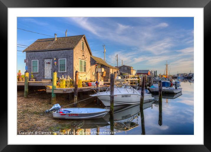 Menemsha Basin Early Light I Framed Mounted Print by Clarence Holmes