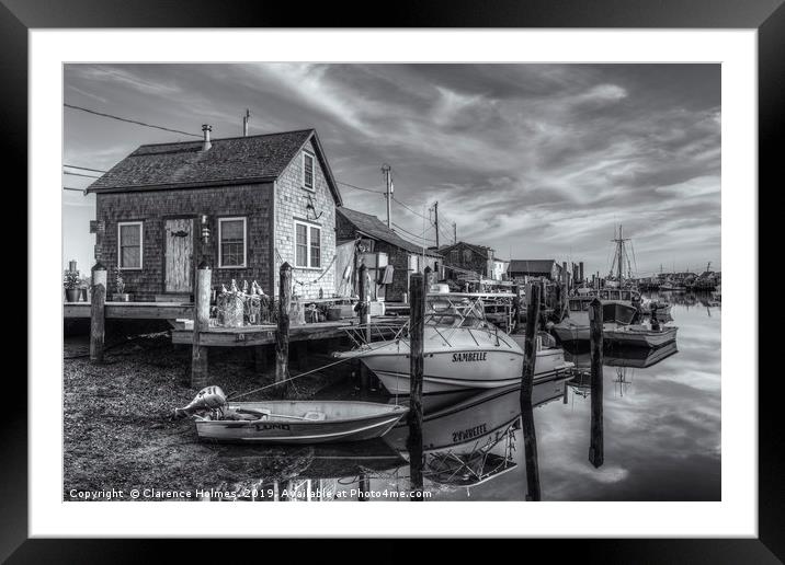Menemsha Basin Early Light II Framed Mounted Print by Clarence Holmes