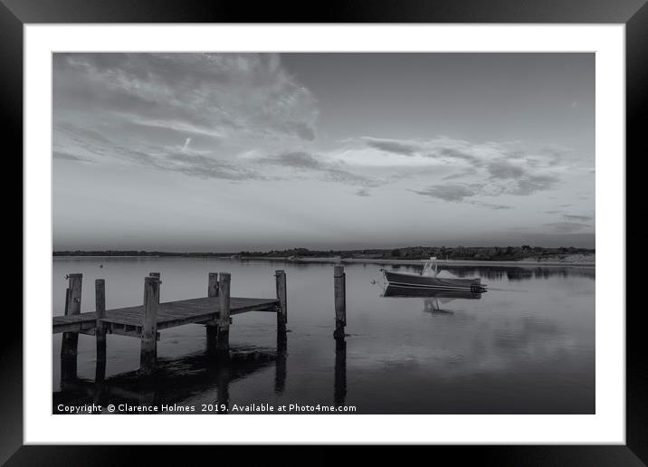 Menemsha Creek at Dawn II Framed Mounted Print by Clarence Holmes