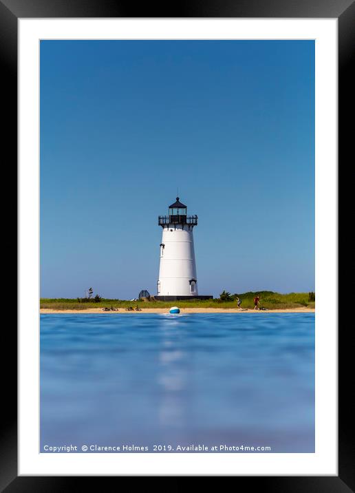 Edgartown Harbor Light I Framed Mounted Print by Clarence Holmes