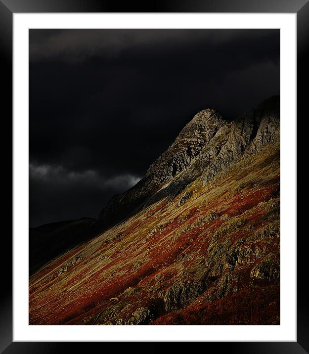 Langdale pike o stickle Framed Mounted Print by Robert Fielding