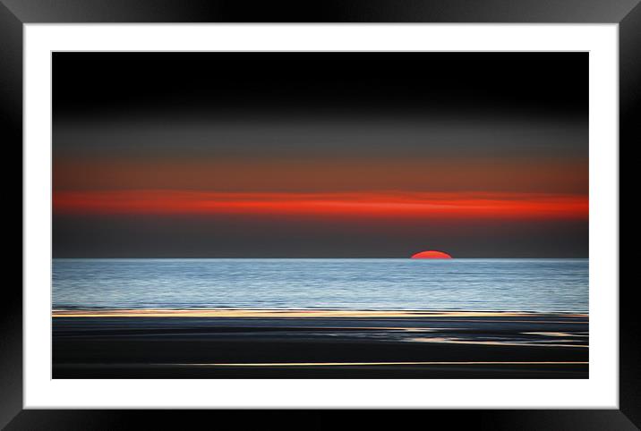 minimalistic sunset Framed Mounted Print by Robert Fielding