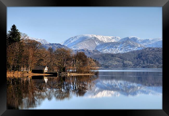 coniston boat house Framed Print by Robert Fielding