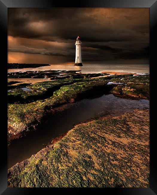 New Brighton lighthouse Framed Print by Robert Fielding