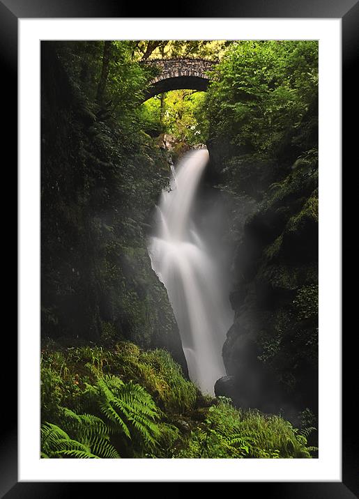 Aira force waterfall Framed Mounted Print by Robert Fielding