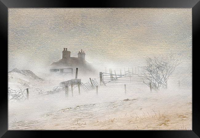 A winters blizard Framed Print by Robert Fielding