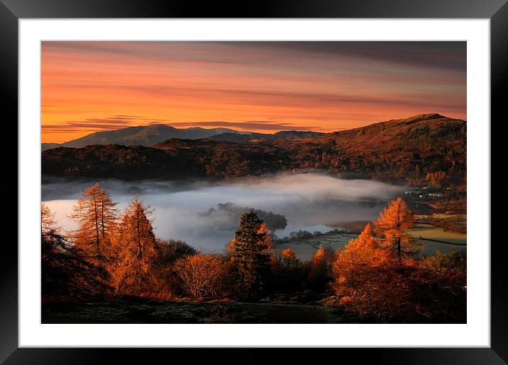 Grasmere mists Framed Mounted Print by Robert Fielding