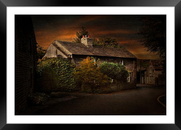 A cottage in Castleton Framed Mounted Print by Robert Fielding