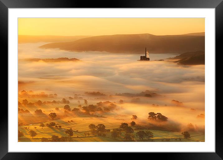 Golden mists over castleton Framed Mounted Print by Robert Fielding