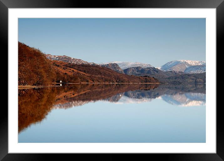 Conistons winter reflection Framed Mounted Print by Robert Fielding
